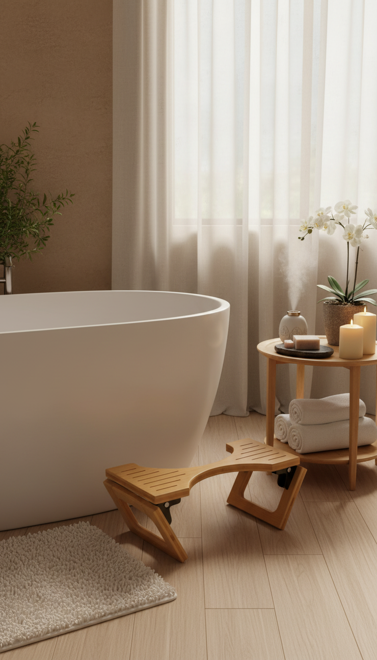 Inklapbaar voetenbankje