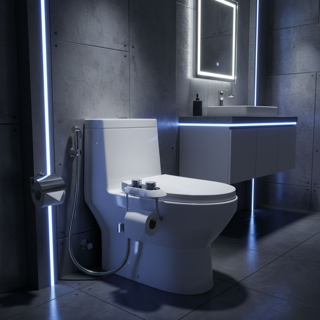 Bidet opzetstuk met toiletrolhouder A - Serie