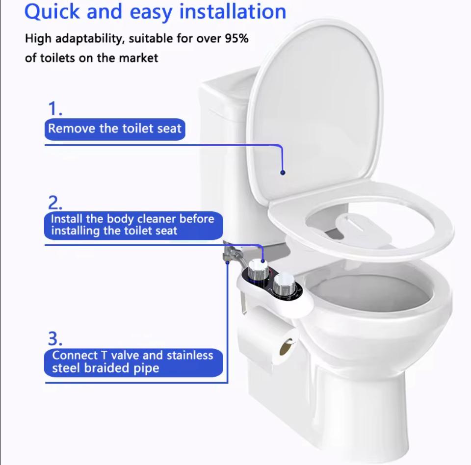 Bidet opzetstuk met toiletrolhouder A - Serie