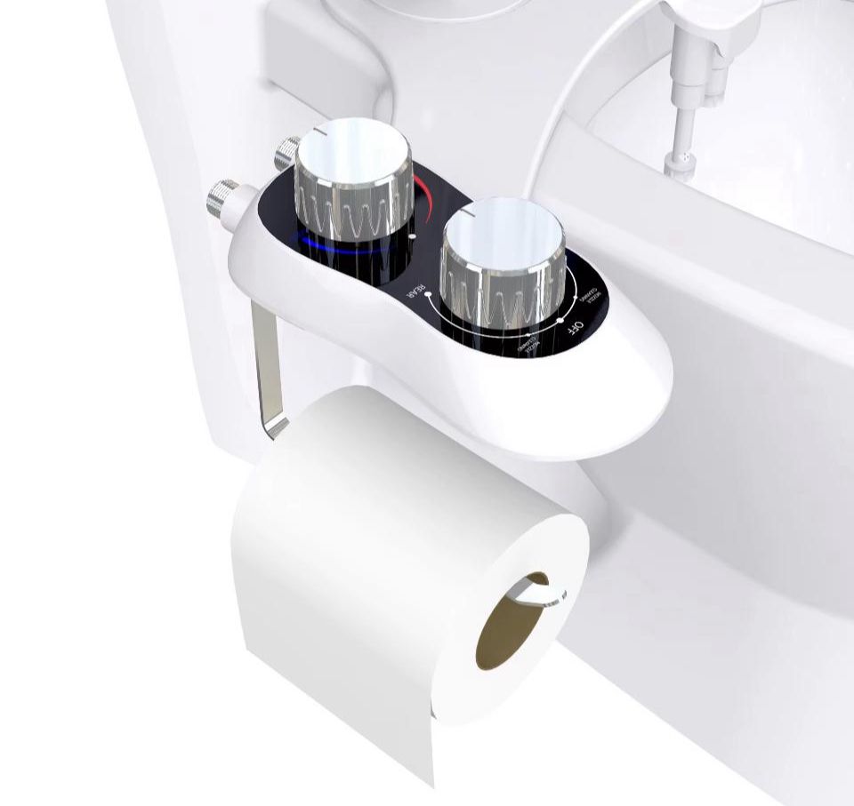 Bidet opzetstuk met toiletrolhouder A - Serie