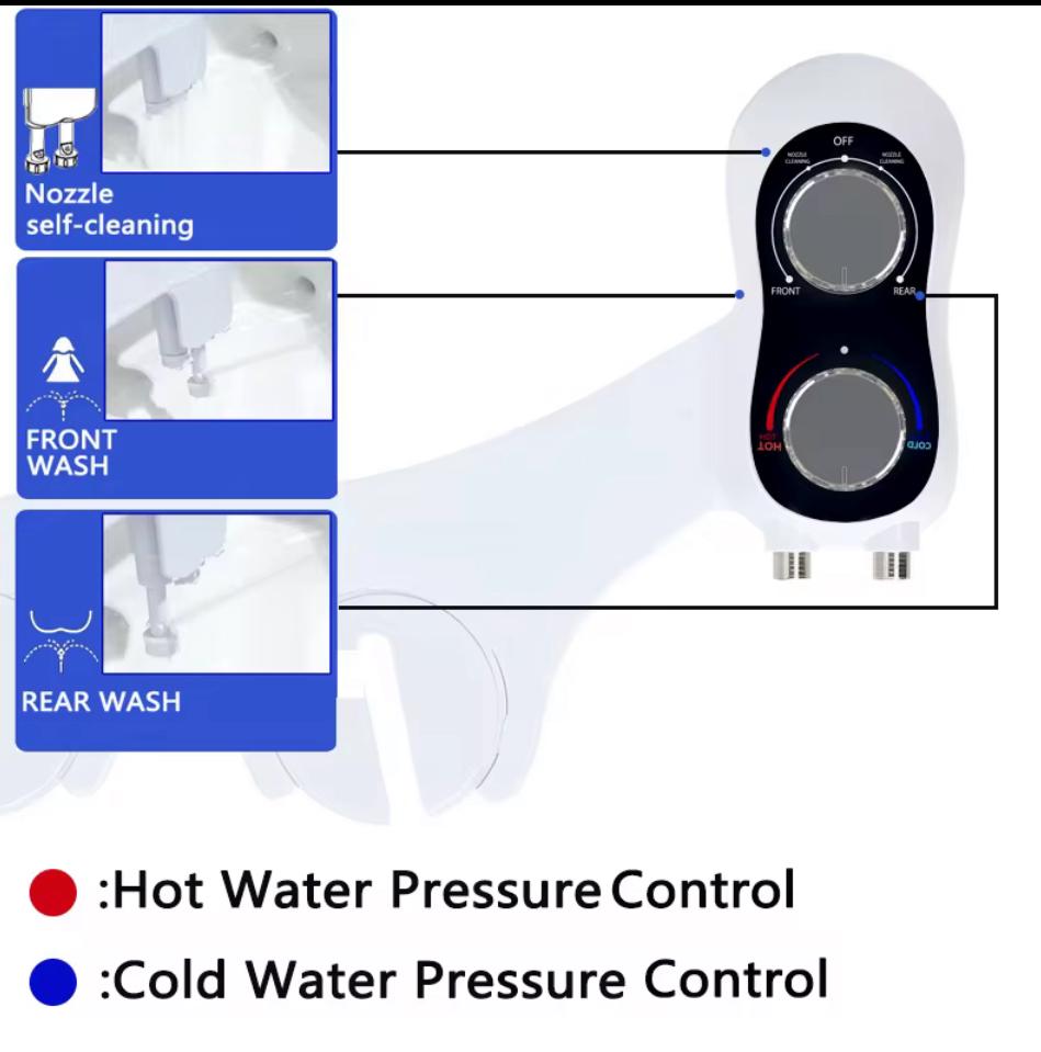 Bidet opzetstuk met toiletrolhouder A - Serie